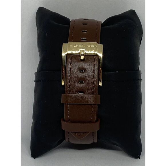 Michael Kors MK3203 Women's Brown Leather Analog Silver Dial Quartz Watch JK118 - Picture 6 of 12